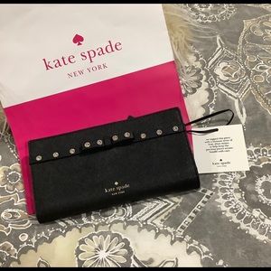NWT Kate Spade Laurel Way Jeweled Stacy Wallet